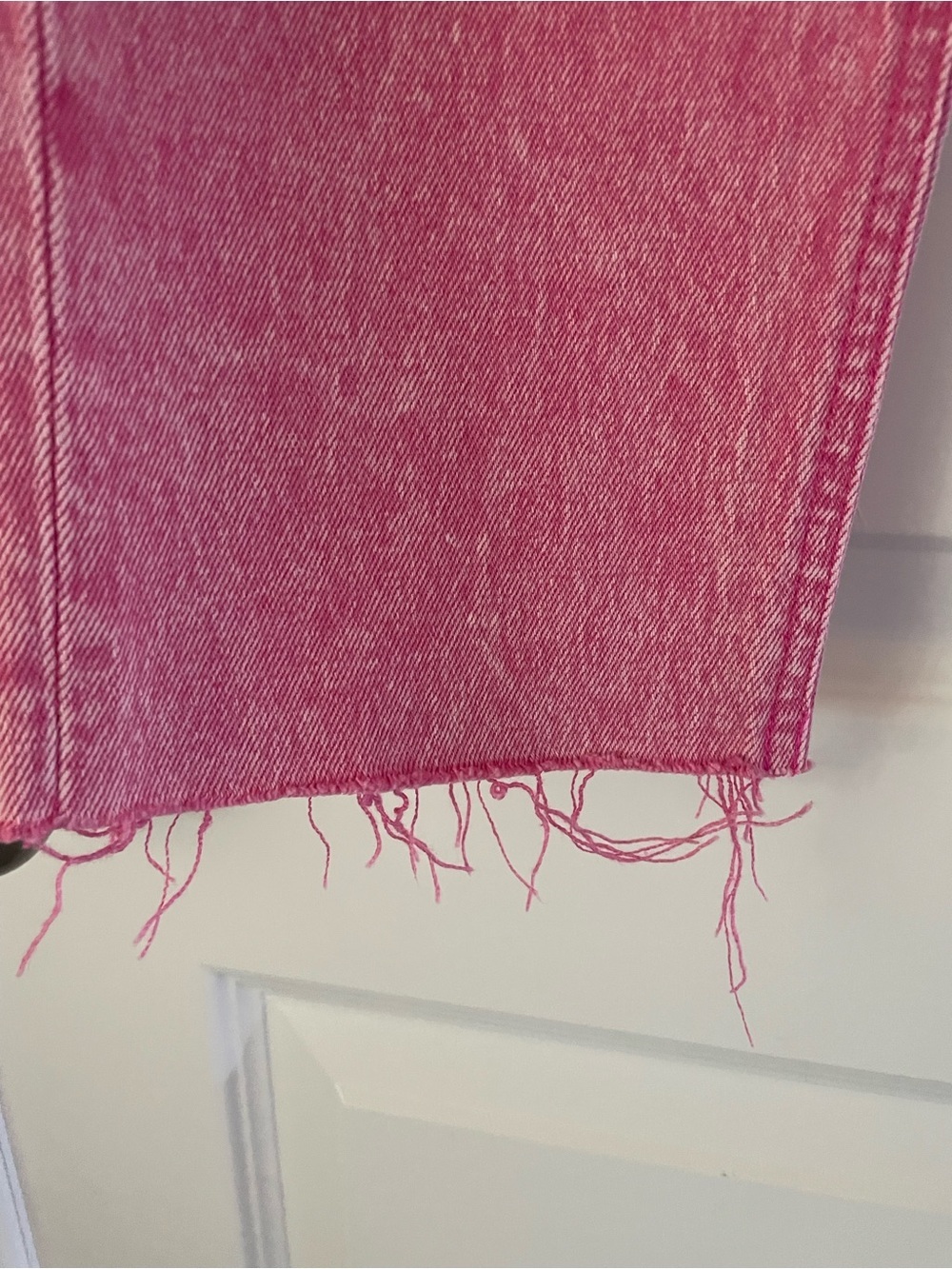 Gap Cheeky Pink High-Rise Straight Jeans, acid wash pink, 26P - Picture 4 of 6